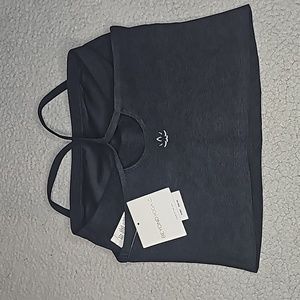 Beyond Yoga Spacedye Slim Racerback Cropped Tank medium darkest night